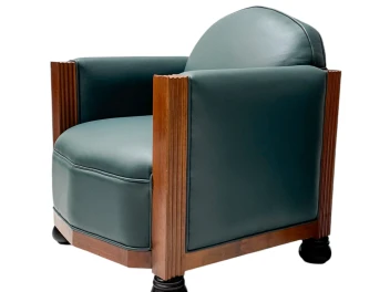 Two Art Deco Amsterdamse School Lounge Chairs by Fa. Drilling Amsterdam, 1920s